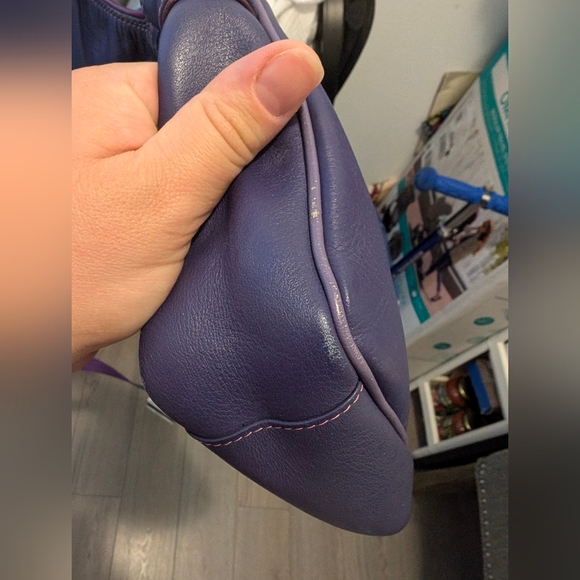 My wallet leather purple crossbody - Picture 3 of 4